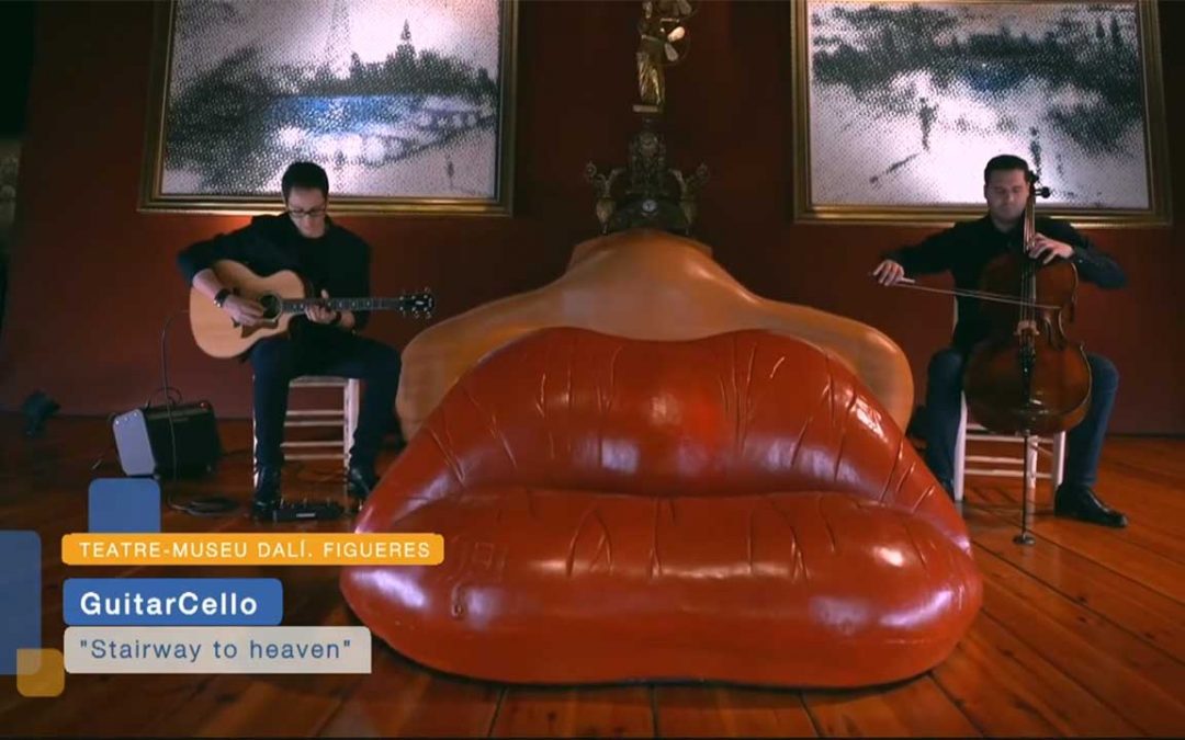 TV3 Entrevista a GuitarCello en vivo desde el Teatro-Museo Dalí en Figueres